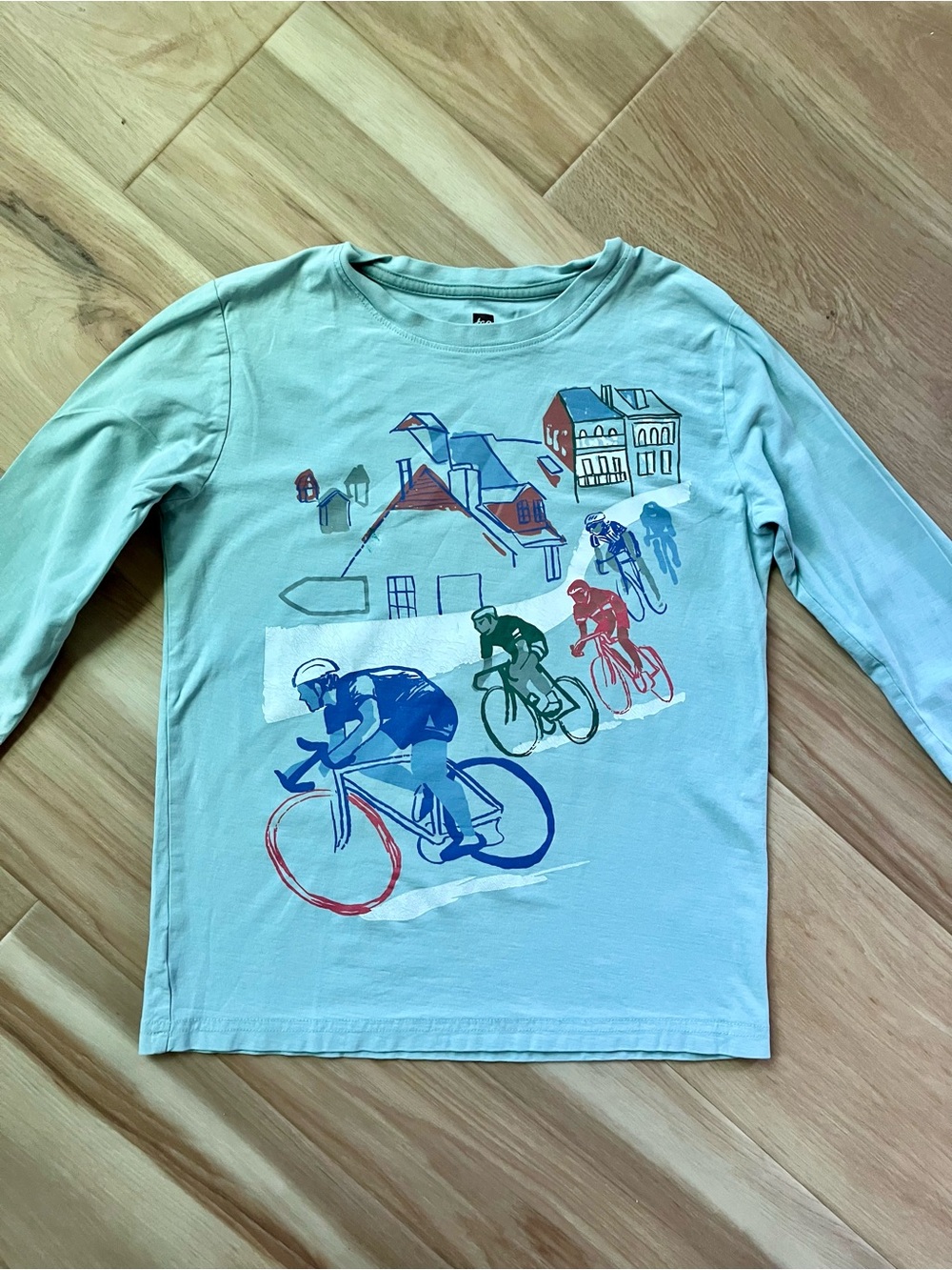 Tea Collection Long-Sleeve Tour de France Cycling Graphic Tee size 10